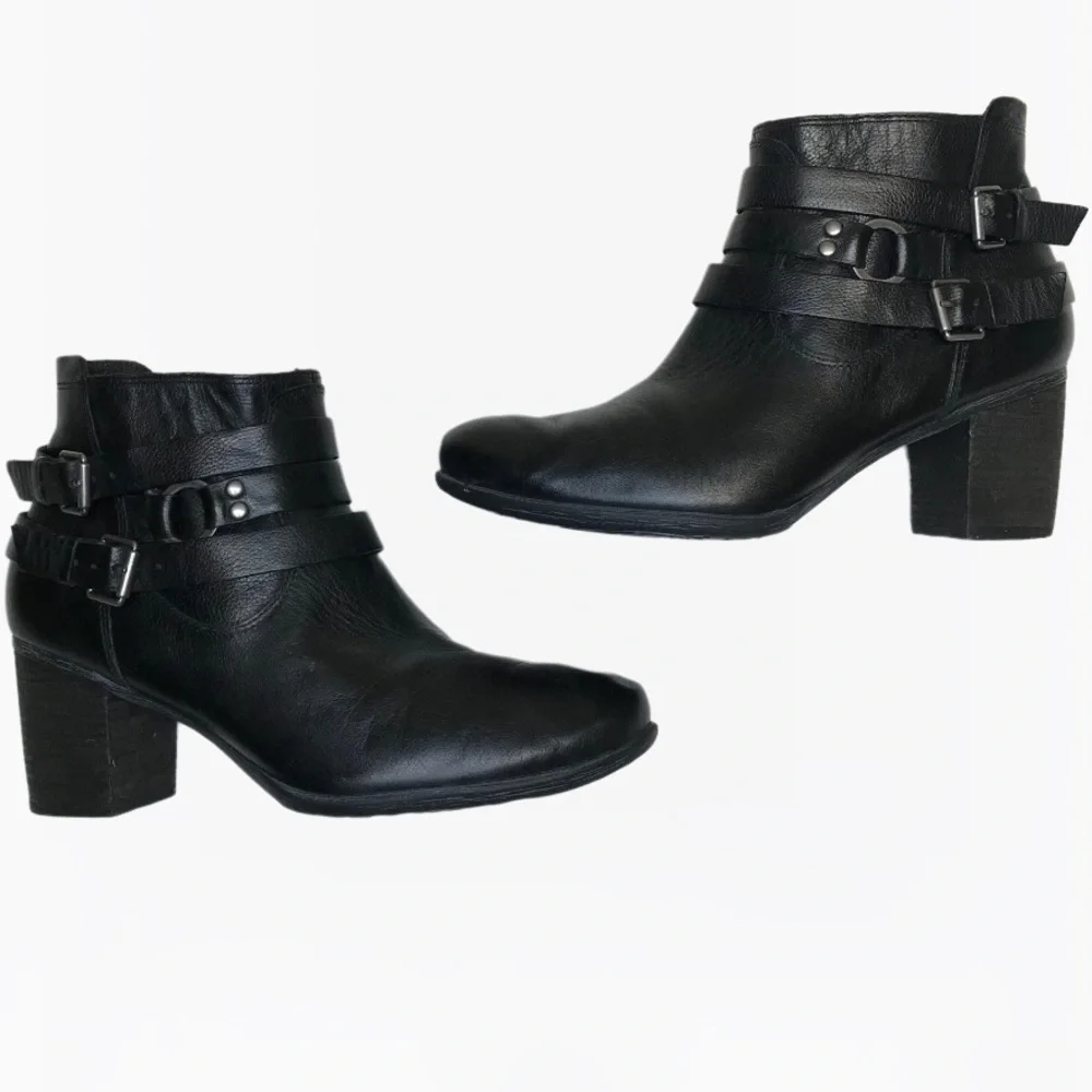 Josef Seibel Zip & Straps Leather Women’s Ankle Boots 11 - 11 1/2 USA (42 EU)